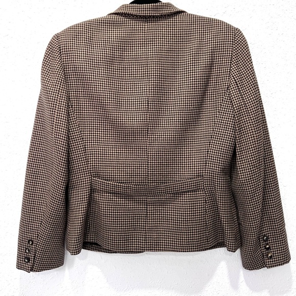 Liz Claiborne 100% wool Black and White Blazer Classic Tailored Design L - Picture 8 of 9